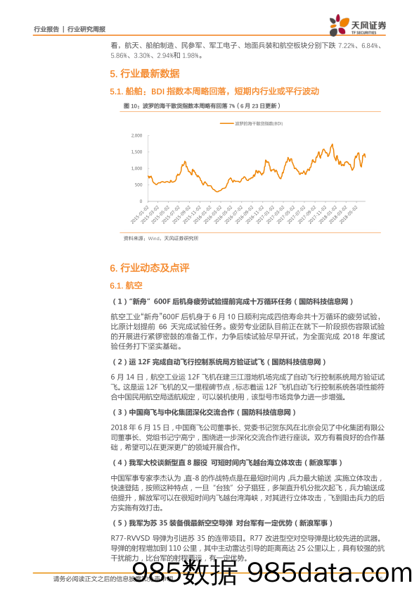 国防军工行业研究周报：深证将迎中报预告截止日，军工中报预计延续放量_天风证券插图5