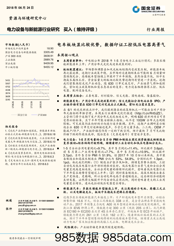 电力设备与新能源行业研究周报：电车板块显比较优势，数据印证工控低压电器高景气_国金证券