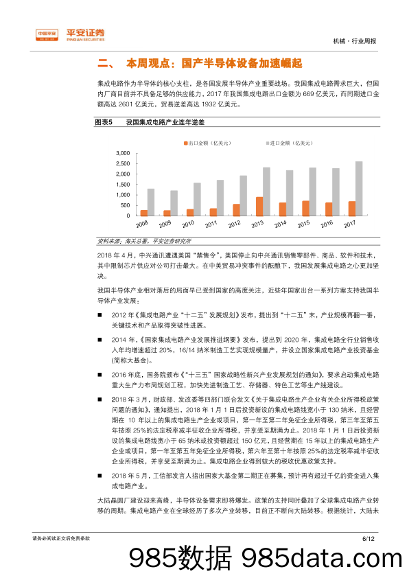 机械行业周报：国产半导体设备加速崛起，持续关注相关产业链投资机会_平安证券插图5