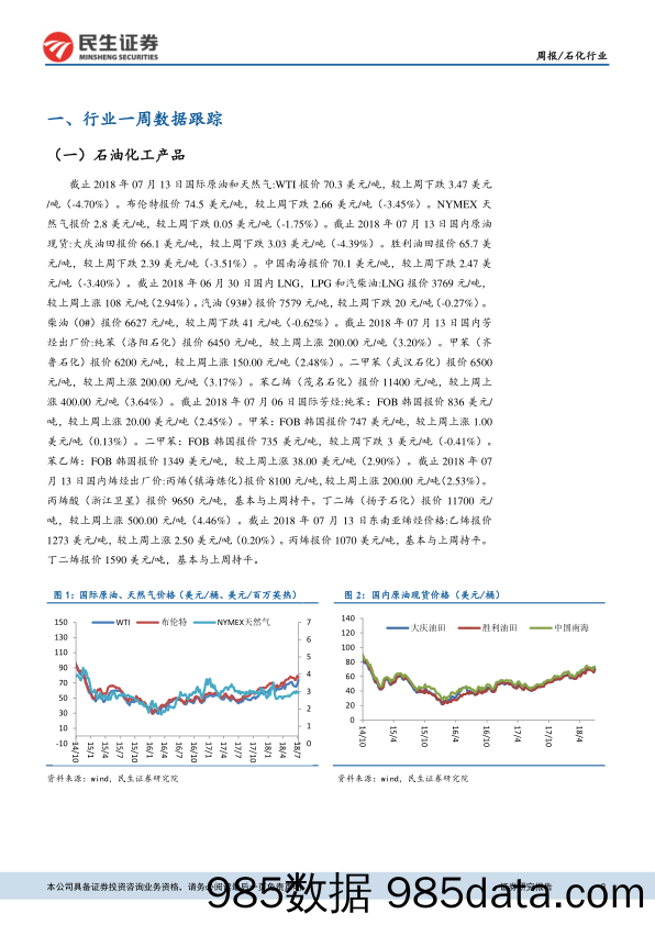 石化行业周报：意外事件扰动油价，区间波动或为常态_民生证券插图2