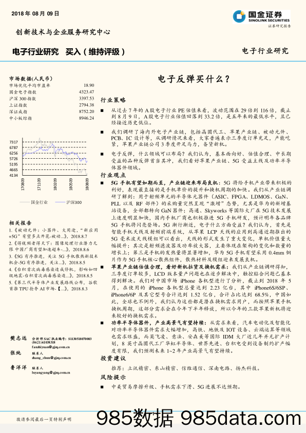 电子行业研究：电子反弹买什么？_国金证券