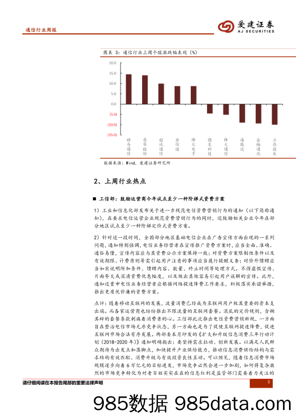 通信行业周报：5G试验规范发布，长期利好通信板块_爱建证券插图4