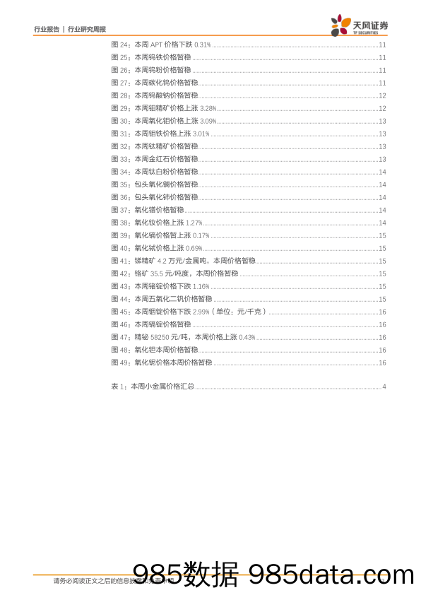 小金属周报：MB价格上涨，补库逻辑正逐步兑现_天风证券插图2