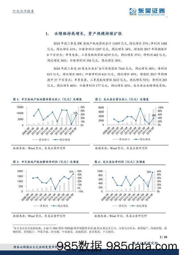 房地产行业点评：盈利改善、业绩高增、现金充沛、杠杆可控_东吴证券插图1