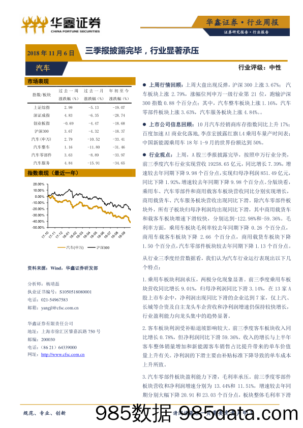 汽车行业周报：三季报披露完毕，行业显著承压_华鑫证券插图