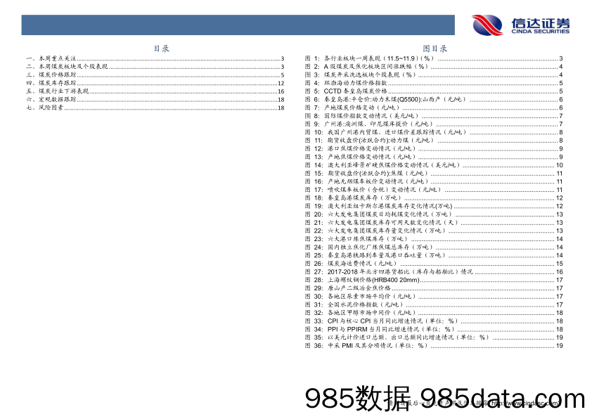 煤炭行业周报：供暖旺季即将到来，建议布局行业龙头_信达证券插图3