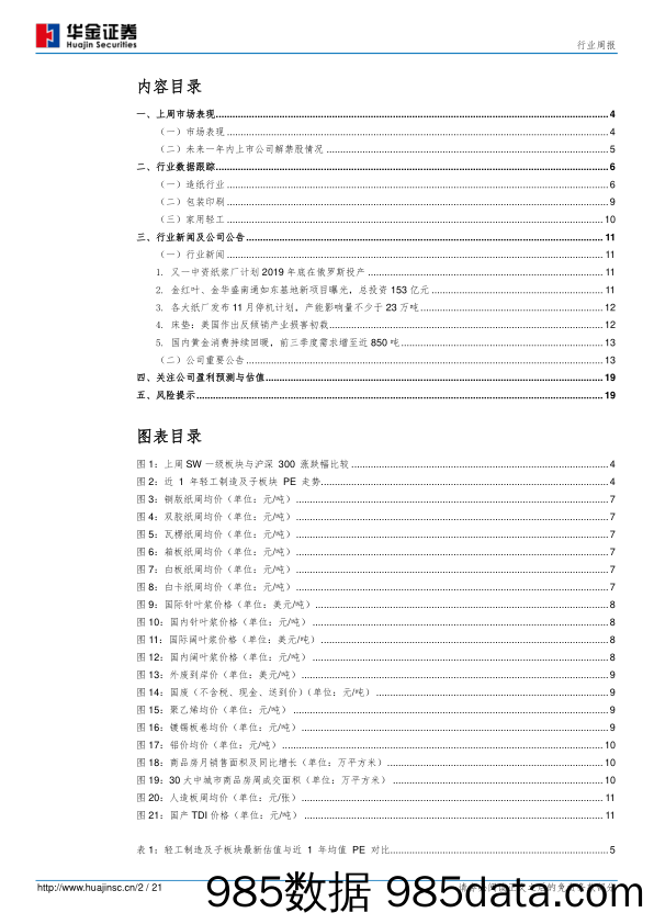 轻工制造行业周报：各大纸厂陆续发布11月停机计划，国内黄金消费持续回暖_华金证券插图1