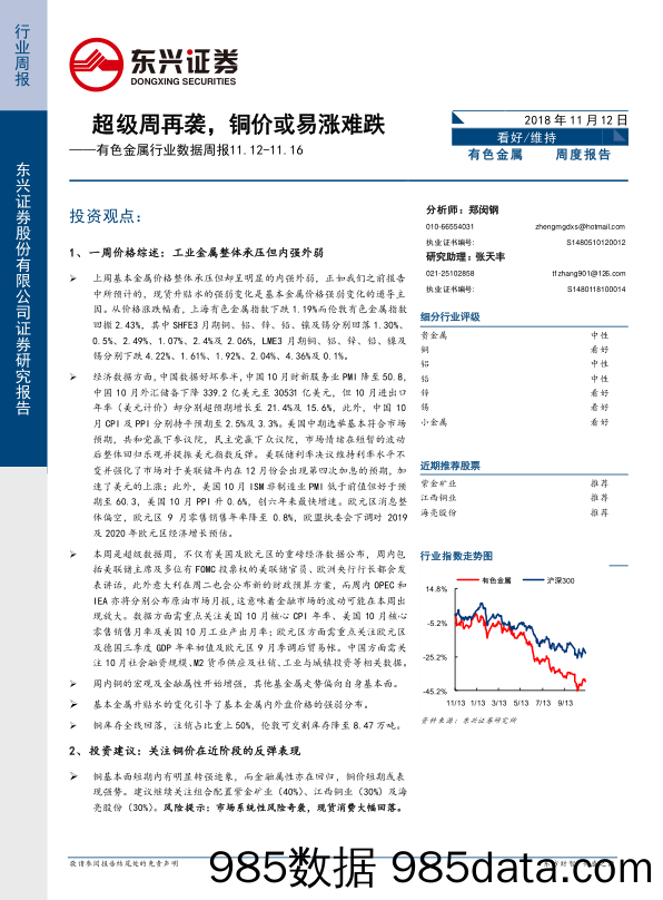 有色金属行业数据周报：超级周再袭，铜价或易涨难跌_东兴证券