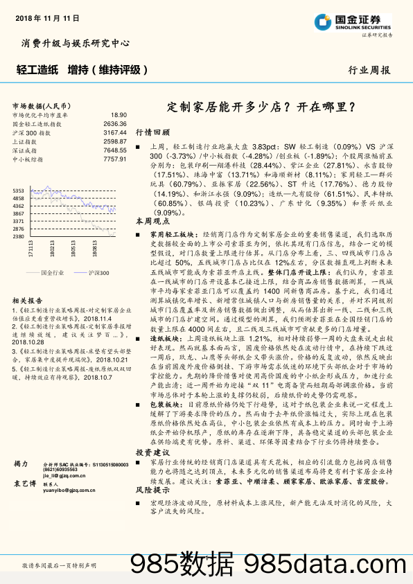 轻工造纸行业周报：定制家居能开多少店？开在哪里？_国金证券