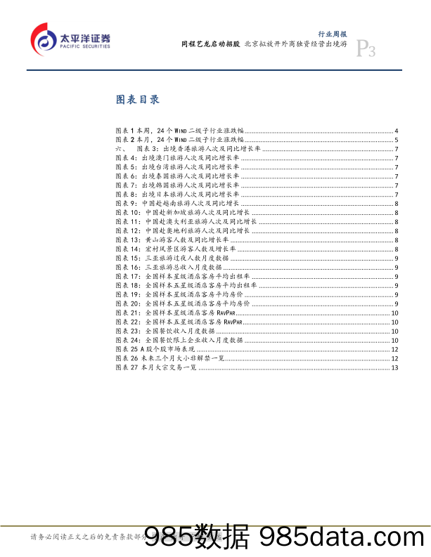 社会服务行业周报：同程艺龙启动招股 北京拟放开外商独资经营出境游_太平洋插图2