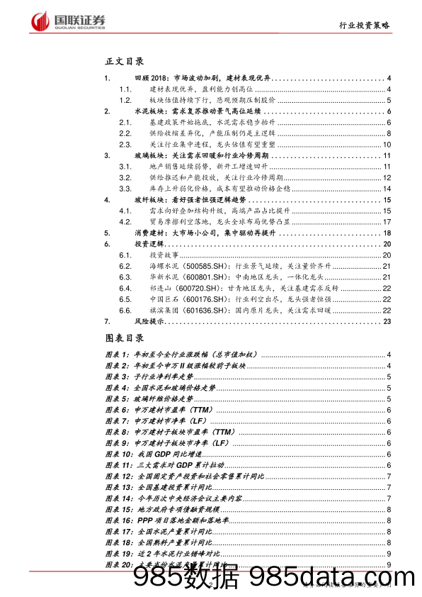 建材行业2019年度策略：大浪淘沙沉者金，风卷残云胜者王_国联证券插图1