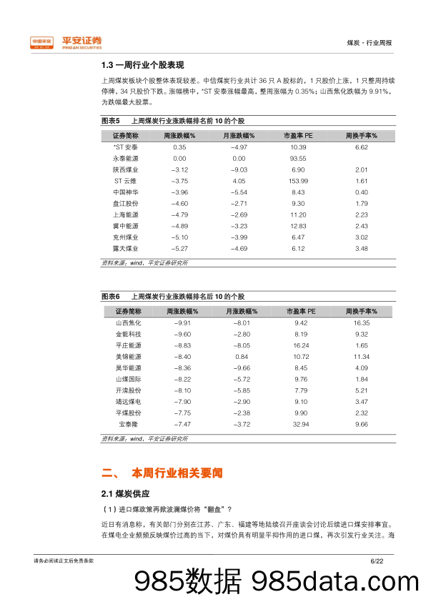 煤炭行业周报：日耗回升，进口平控，关注动力煤_平安证券插图5