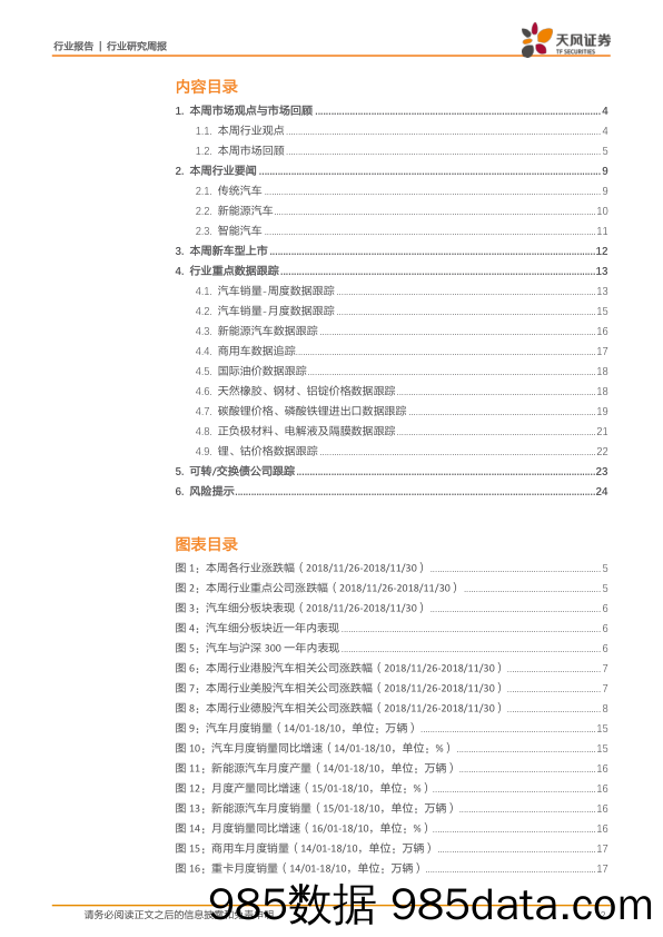 汽车行业周报：11月经销商库存预警指数75.1%_天风证券插图1