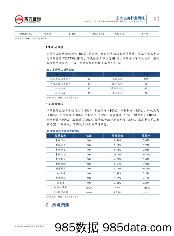 国防军工行业周报：我军新型装备逐渐揭开神秘面纱，利好军工产业链_东兴证券插图2