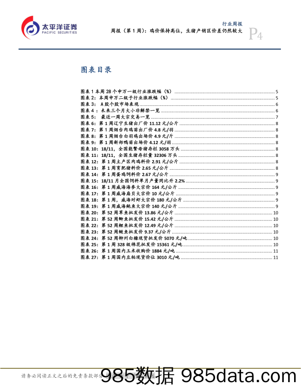 农林牧渔行业（第1周）：鸡价保持高位，生猪产销区价差仍然较大_太平洋插图3