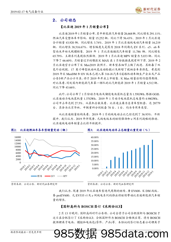 电气设备行业研究周报：2019年1月动力电池装机同比增长281%，光伏产品价格小幅上涨_新时代证券插图3