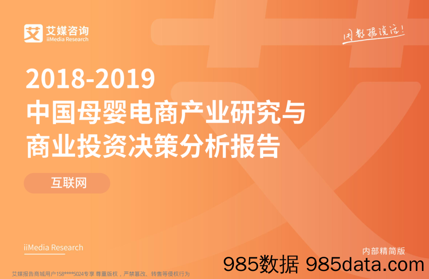 互联网：2018~2019中国母婴电商产业研究与商业投资决策分析报告_艾媒咨询