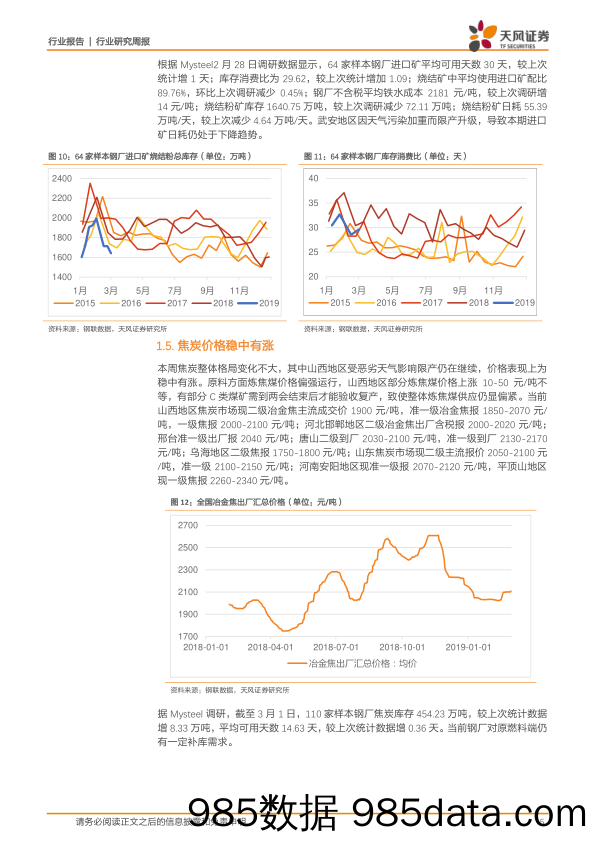 钢铁行业研究周报：期现进入敏感期 板块估值修复中_天风证券插图4