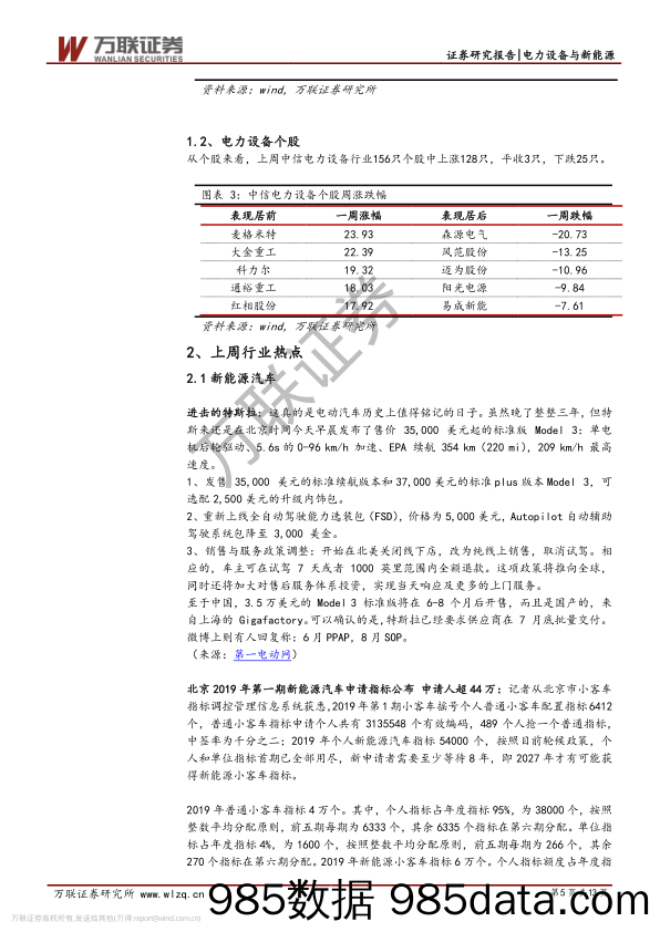 电力设备与新能源行业周观点：特斯拉降价或重塑行业格局，电池片调价引市场震荡_万联证券插图4