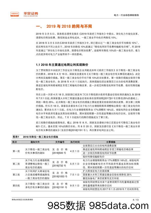 电力行业动态跟踪报告：一般工商业电价再降10%，压力或向上传导_平安证券插图3