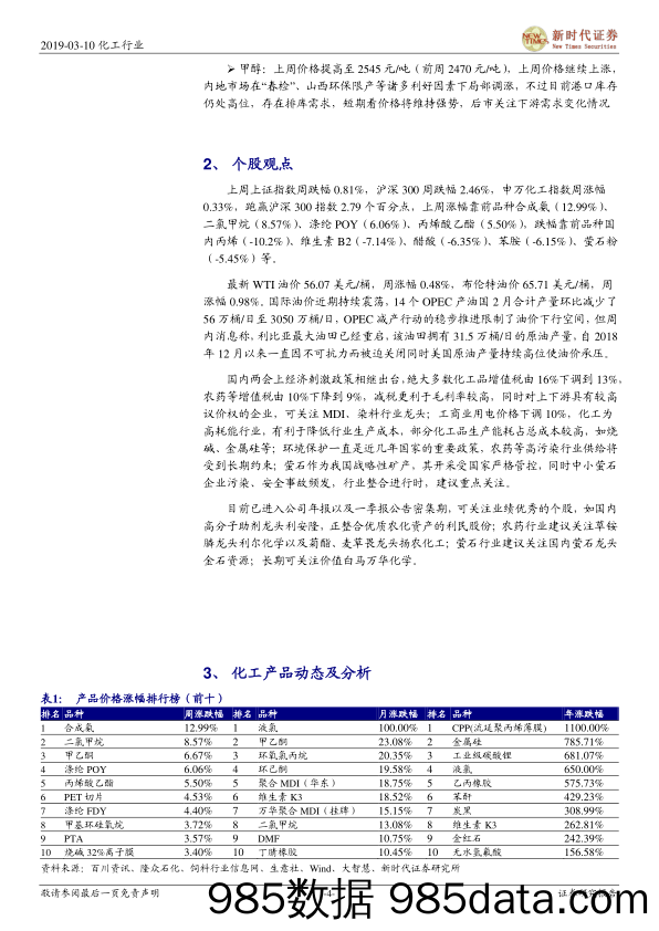 化工行业周报：减税降负有望提高行业利润，关注相关投资机会_新时代证券插图3