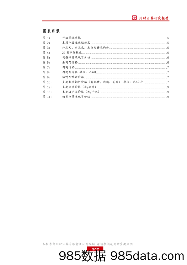 农林牧渔行业周报：猪价企稳上涨，鸡苗价格创新高_川财证券插图2