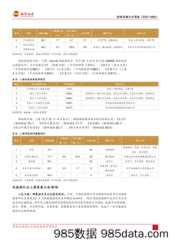 影视传媒行业周报：Q2进口片或仍是主力，电竞成为正式职业_西南证券插图4