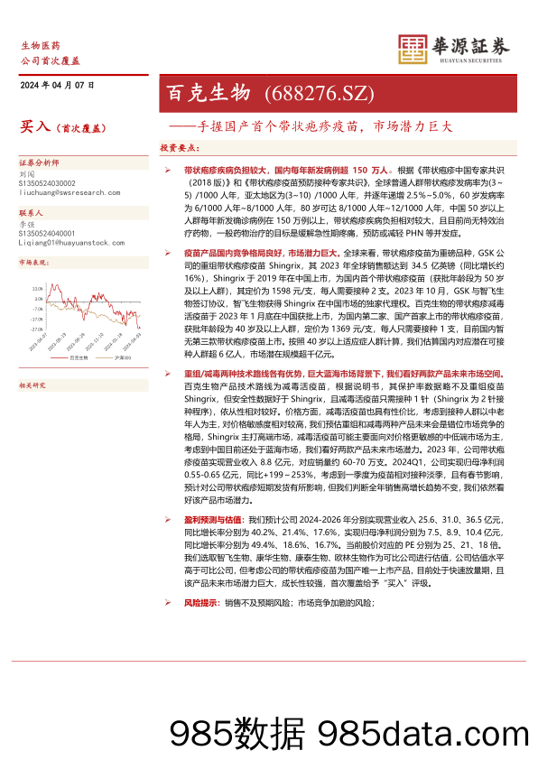 百克生物-688276.SH-手握国产首个带状疱疹疫苗，市场潜力巨大-20240407-华源证券插图