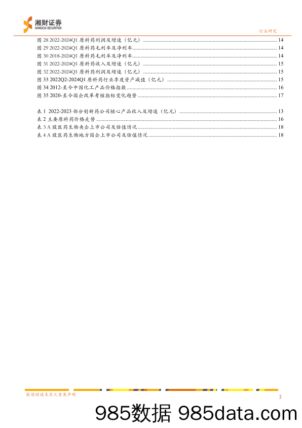 药品行业二季度投资策略：基本面筑底，把握业绩恢复主线-240514-湘财证券插图3