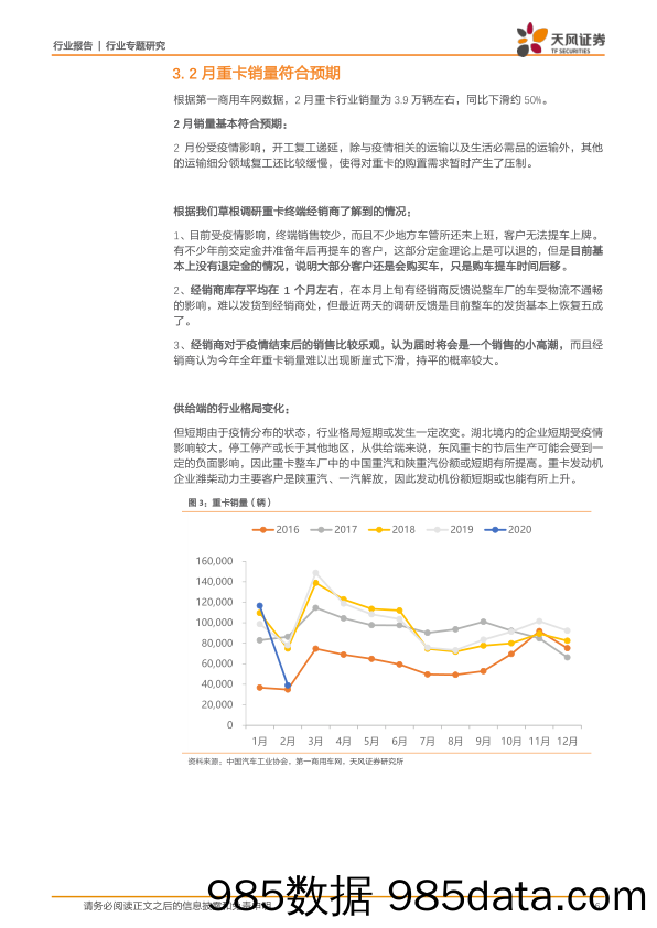 汽车行业专题研究：天风重卡购车意愿指数较高，看好复工后的销量反弹_天风证券插图5