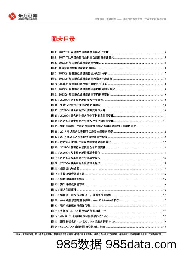 2023Q4基金重仓信用债分析：城投下沉力度增强，二永债延续重点配置-20240201-东方证券插图2