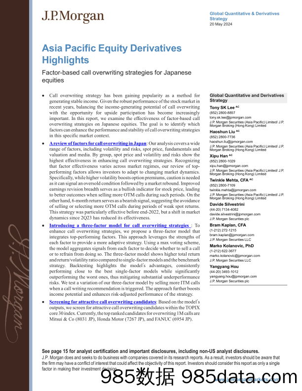 JPMorgan-Asia Pacific Equity Derivatives Highlights Factor-based call...-108312054