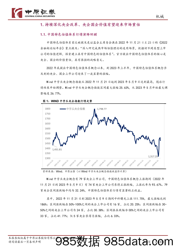 机械行业专题研究：机械行业专题报告：盘点机械行业央企、国企上市公司价值重估-20240131-中原证券插图2