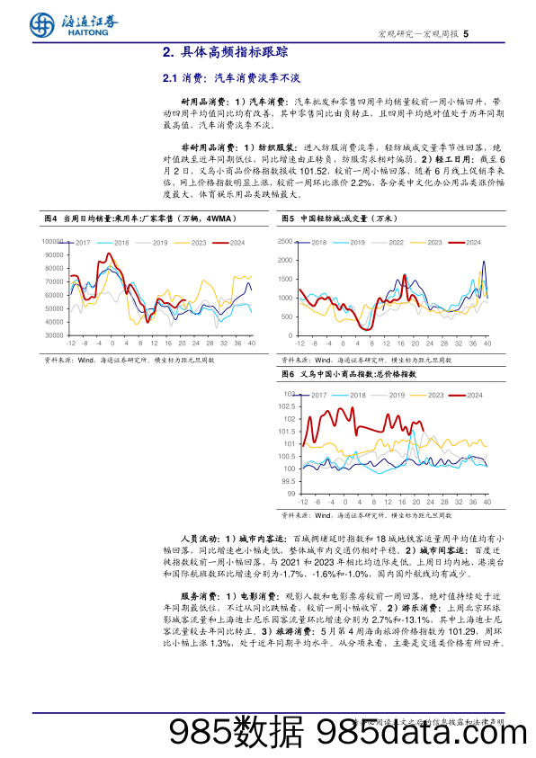 国内高频指标跟踪(2024年第20期)：地产政策，效果初现-240603-海通证券插图4