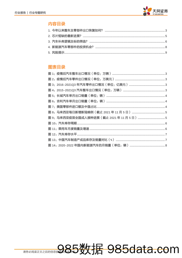 汽车-天风问答系列：关于出口、缺芯、补库、新能源的四问四答_天风证券插图1