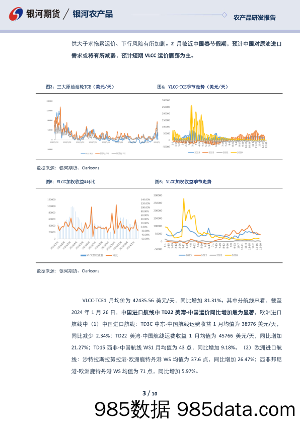 航运报告：原油油轮供需宽松 运价或维持震荡走势-20240129-银河期货插图2