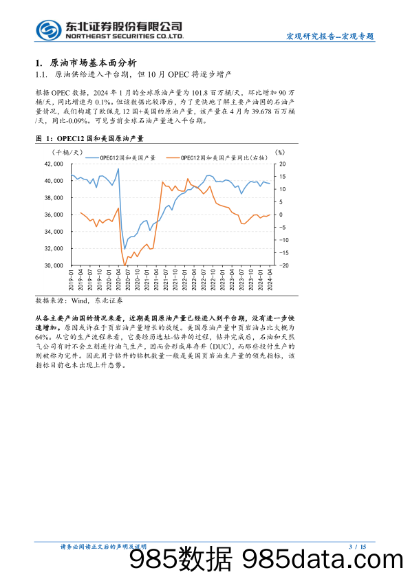 宏观专题：OPEC10月逐渐增产，原油看多情绪削弱-240612-东北证券插图2