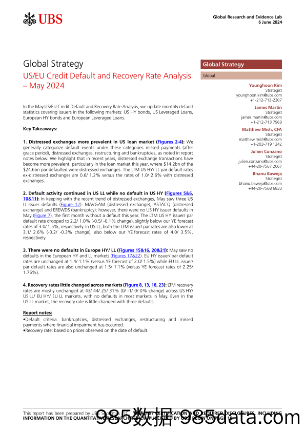 UBS Equities-Global Strategy _USEU Credit Default and Recovery Rate Anal...-108589563