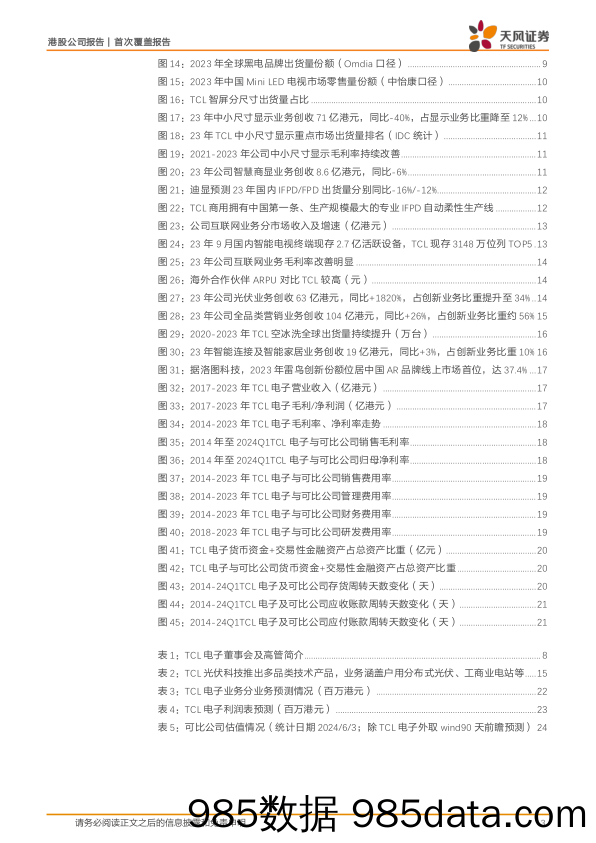 TCL电子(01070.HK)全球份额扩张，盈利质量改善-240608-天风证券插图2