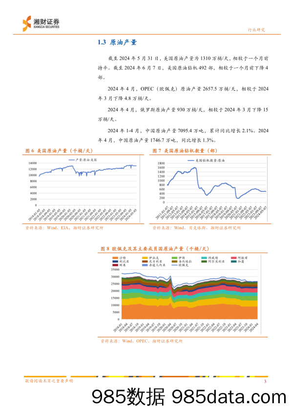 石油石化行业：OPEC%2b部分条款不及预期引发油价下跌，中长期油价仍有望高位运行-240610-湘财证券插图4