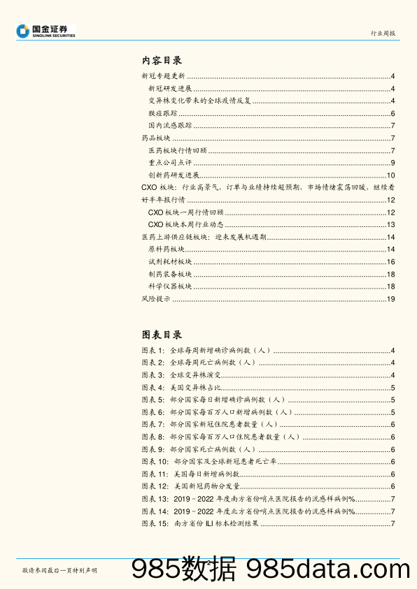 医药行业研究周报：关注业绩确定性和成长性，聚焦医药新成长_国金证券插图1