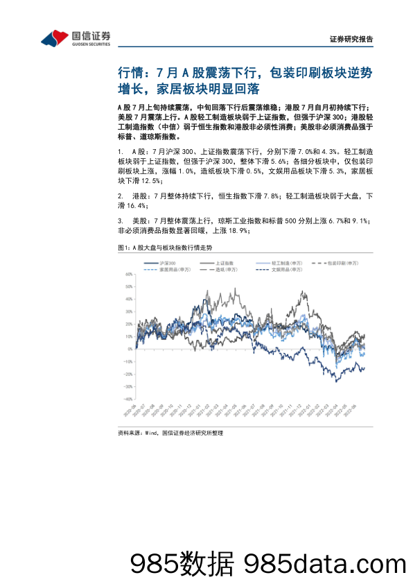 轻工制造8月投资策略：消费逐步回暖，关注中报业绩稳健标的_国信证券插图4