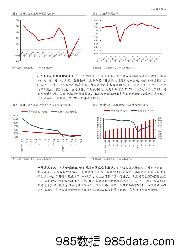 机械设备8月月报：行业经营压力仍大，关注中报业绩情况_万和证券插图4