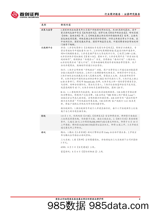 互联网传媒行业简评报告：新一批版号发放，关注游戏监管常态化推进_首创证券插图4