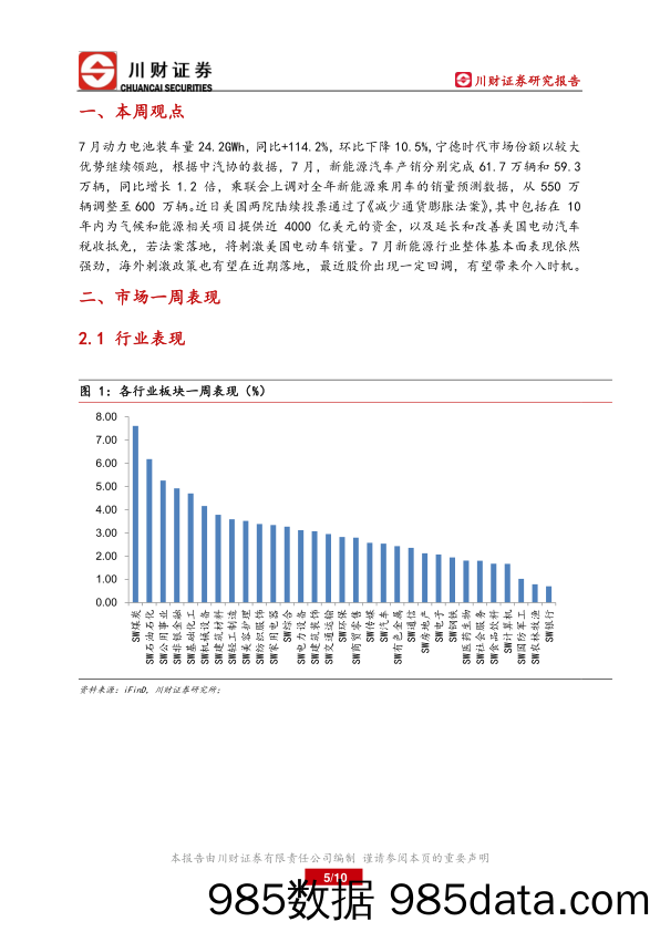 锂电行业周报：基本面良好，海外刺激政策有望落地_川财证券插图4