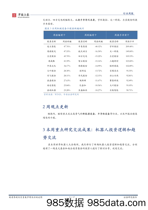 机械设备行业周报：关注机器人投资逻辑与趋势_华安证券插图4