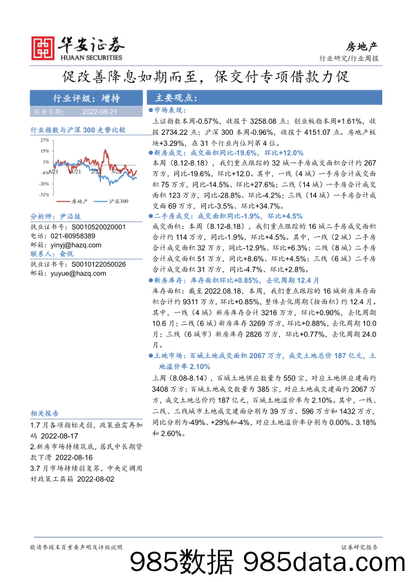 房地产行业周报：促改善降息如期而至，保交付专项借款力促_华安证券插图