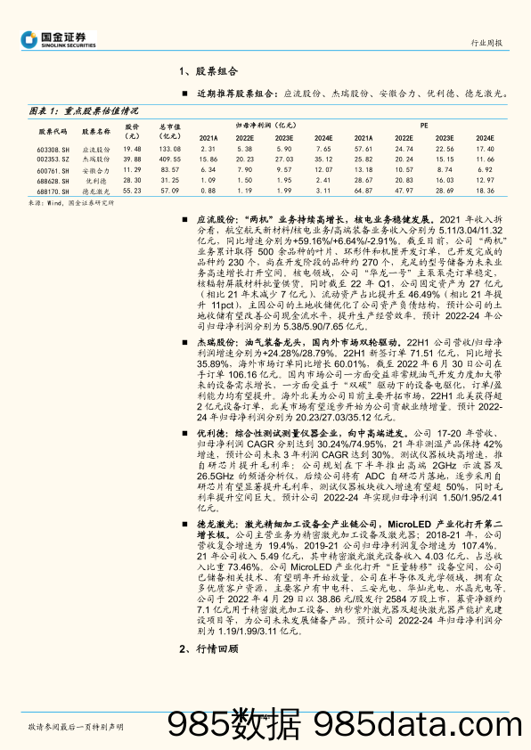 机械行业研究周报：油公司22H1业绩优异资本开支高增，关注油服装备投资机会_国金证券插图3