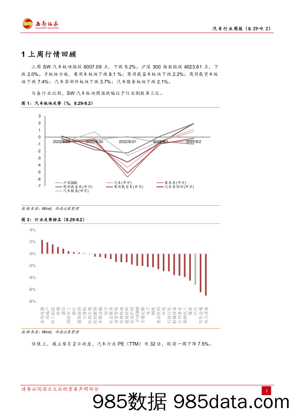 汽车行业周报：8月新能车销量亮眼，智能化趋势持续推进_西南证券插图3