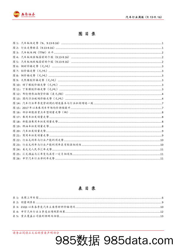 汽车行业周报：三季度汽车行业业绩预计高增_西南证券插图2